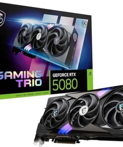 MSI GeForce RTX 5080 16G Gaming Trio OC — 16GB GDDR7 (30Gbps/256-bit), PCIe 5, Boost: 2745 MHz, HDMI 2.1b, DisplayPort 2.1b